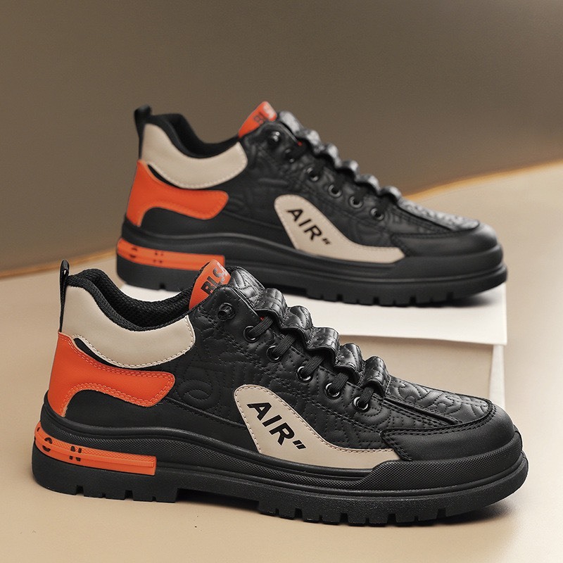 Giày thể thao nam, giày nam cao cổ màu nâu và đen - BX12