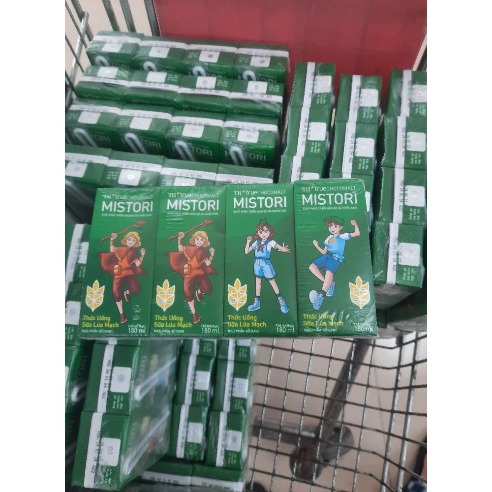 4 Hộp Lốc sữa lúa mạch CHOCOMALT MISTORI của TH TRUEMILK, sữa th lúa mạch 110ml. 180ml