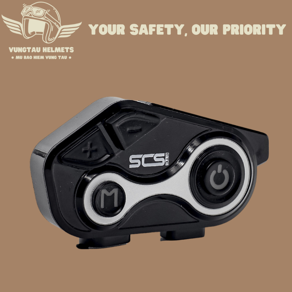 Tai nghe Bluetooth Intercom SCS S8X gắn nón bảo hiểm - VungTau Helmets - Nón bảo hiểm chính hãng Vũng Tàu