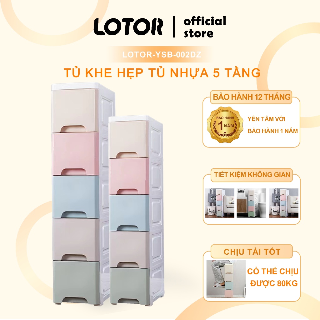 Tủ Khe Hẹp Tủ Nhựa 5 Tầng Hẹp Ngăn Kéo Đựng Đồ Tiện Lợi