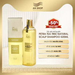  Dầu gội chống gầu dưỡng tóc mềm mượt ngăn ngừa nấm ngứa công nghệ sinh học Petra Tea Tree Natural Scalp Shampoo 520ml 