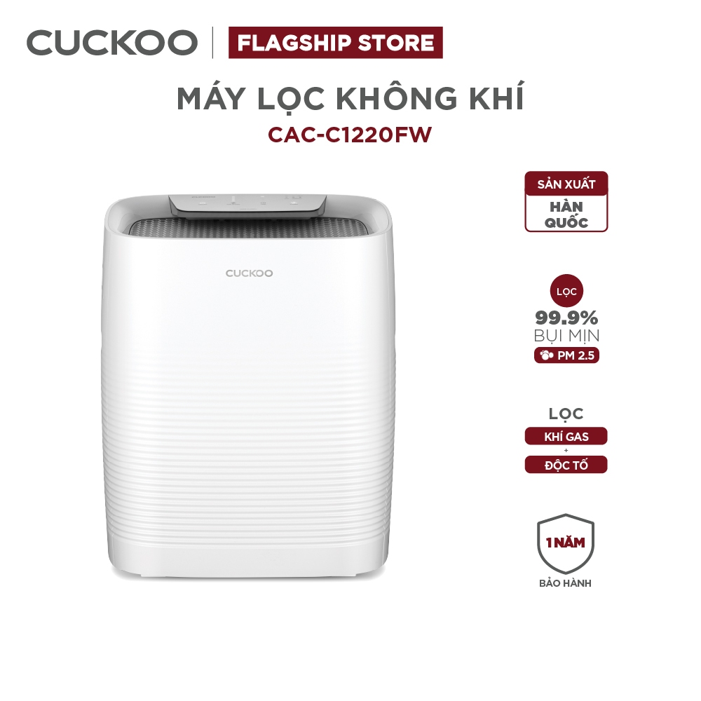 Máy lọc không khí Cuckoo CAC-C1220FW/WHCRVN(S) diện tích 37m2 - Hàng chính hãng