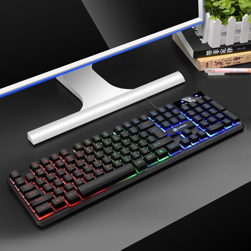 BÀN PHÍM GIẢ CƠ CHUYÊN GAME LIMEME TX35 CÓ LED XUYÊN PHÍM 7 MÀU CỰC ĐẸP - HNS