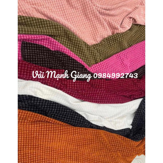 Vải dạ tweed mặt nhung kẻ ô