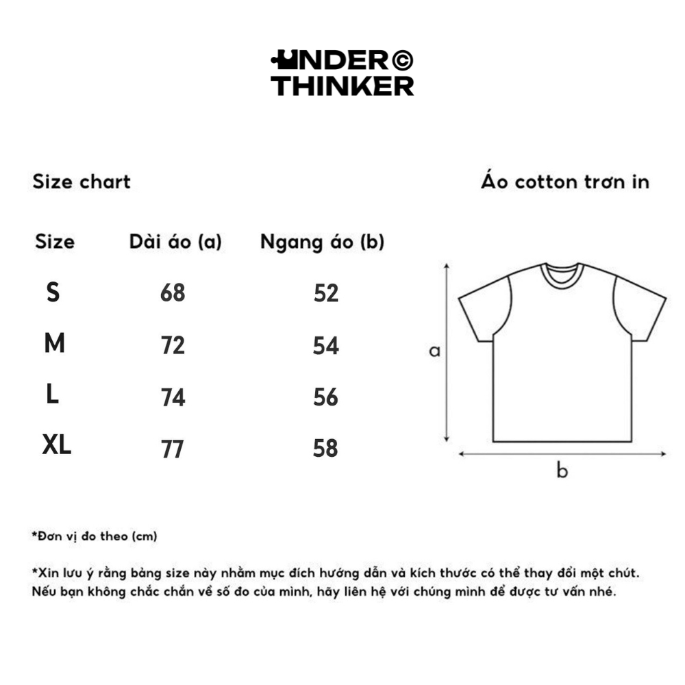 Áo thun Unisex form rộng tay lỡ Phông Nam Nữ UNDER THINKER | Local Brand Under Thinker