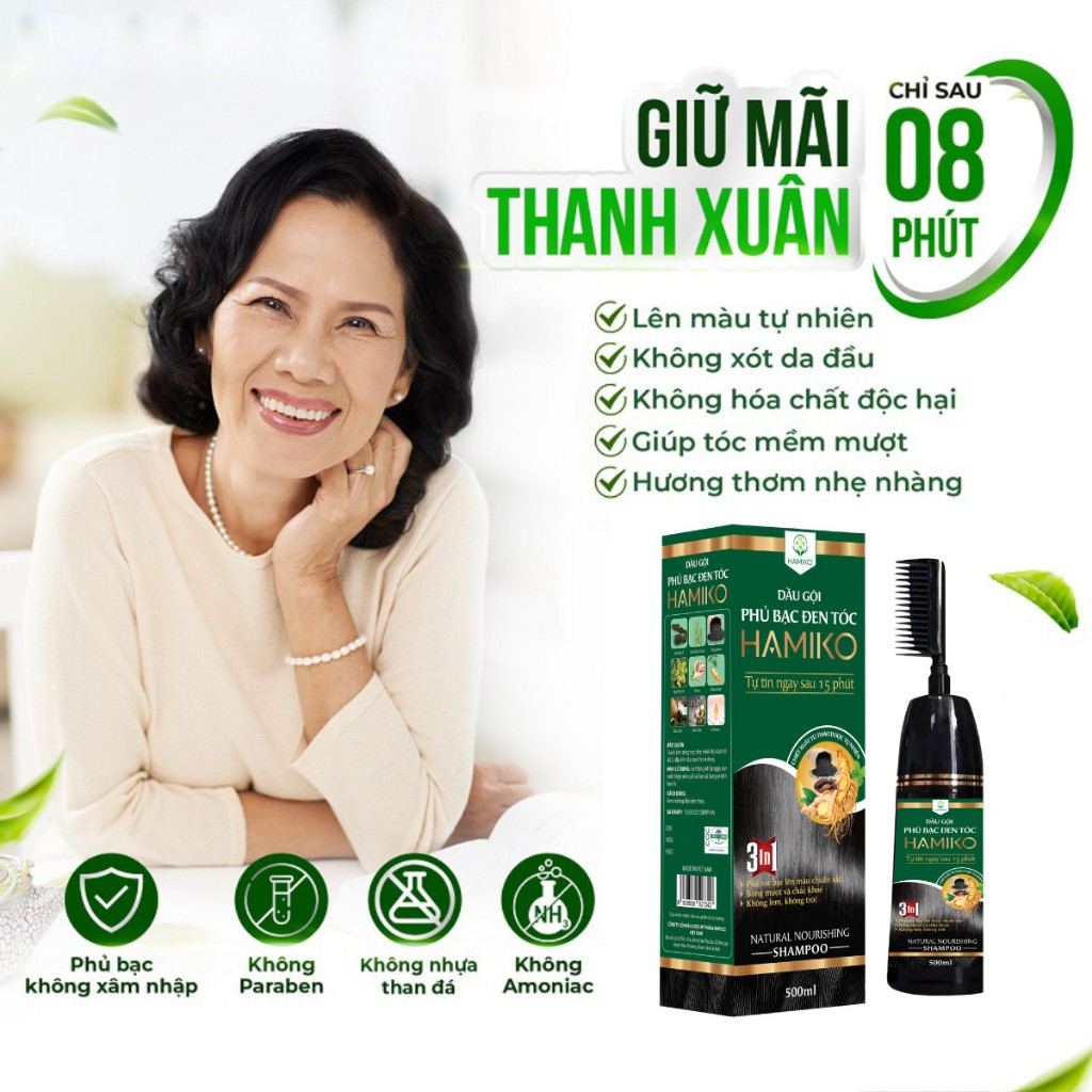 Dầu Gội Phủ Bạc Hamiko