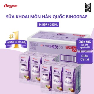 SỮA KHOAI MÔN HÀN QUỐC - BINGGRAE TARO MILK (THÙNG 24 HỘP)