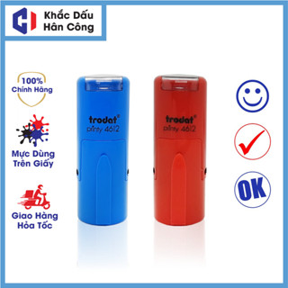 Dấu Tròn 12mm Khắc Theo Yêu Cầu, Có Sẵn Mực Hãng [TroDat4612]