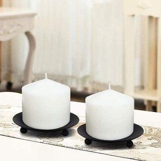 Giá đỡ đế đựng nến thơm chân đế đựng nến theo phong cách Bắc Âu 3 chân màu vàng, đen trang trí trên bàn Relaxcandle