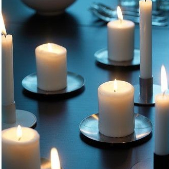 Giá đỡ đế đựng nến thơm chân đế đựng nến theo phong cách Bắc Âu 3 chân màu vàng, đen trang trí trên bàn Relaxcandle