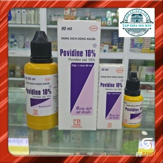 Dung dịch sát khuẩn povidine 10% chai 20ml-90ml