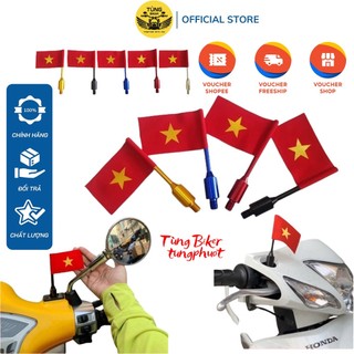Cờ việt nam gắn chân gương xe máy, xe đạp điện