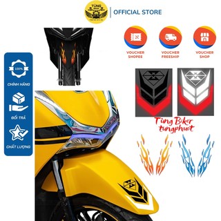Tem phản quang dè trước, decal dán chắn bùn xe máy chống nước, dễ dán, phù hợp mọi dòng xe
