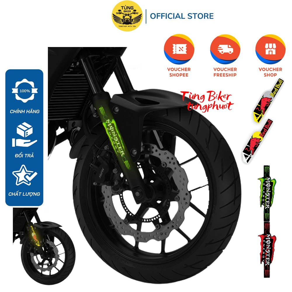 Tem Phuộc Xe Máy Phản Quang, Decal Dán Phuộc Trước Cho Mọi Dòng Xe Máy, Xe Điện (TPHXM)