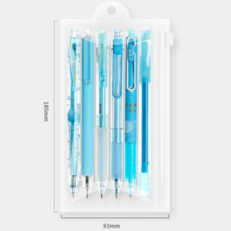 SEIKO Túi 6 cây bút - mực đen Ngòi 0.5 Mực Gel Kiểu Nhật Bản