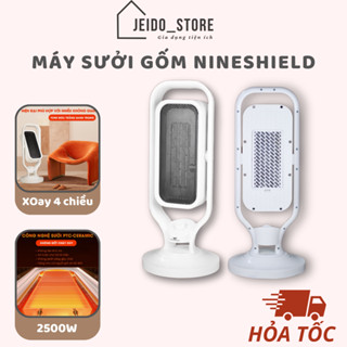 [CAM KẾT PHÂN PHỐI CHÍNH HÃNG] Quạt Sưởi Gốm NineShield Không Da Khô Công Suất Lớn Bảo Hành 12 Tháng, Không Đốt Cháy Oxy