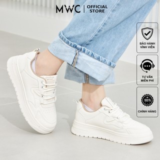 Giày thể thao nữ mwc a137 - giày thể thao nữ chất liệu da kiểu dáng basic dễ phối đồ