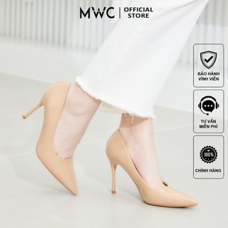 Giày cao gót mwc g005 - giày cao gót mũi nhọn chất liệu da bóng kiểu dáng basic