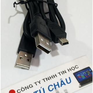 Cáp Mini USB: 2 đầu USB ra Mini USB (Cáp kts Mp3 - Hình Thang) / Cáp dài 60Cm