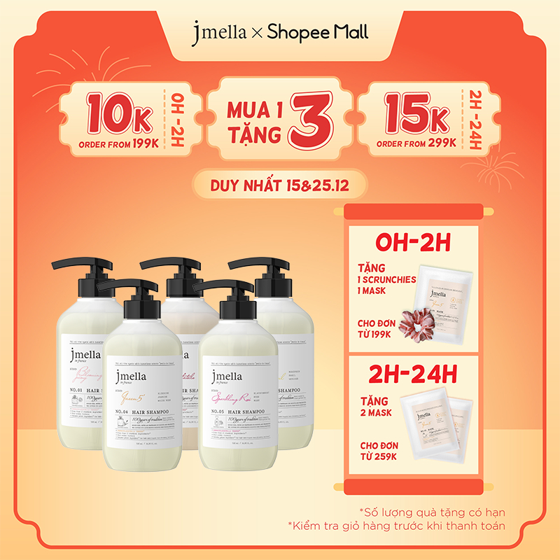 Dầu Gội Giúp Tóc Chắc Khỏe Jmella in France Hair Shampoo 500ml