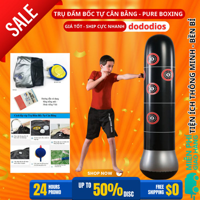 (Tặng Kèm Bơm) Trụ Boxing Bơm Hơi Tập Võ Đấm Bốc Giúp Bé Rèn Khả Năng Phản Xạ - Dododios Store