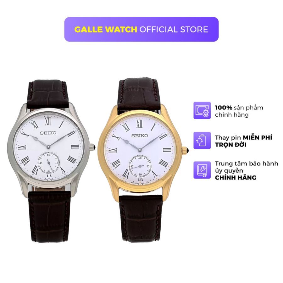 Đồng hồ nam Seiko Watch SRK0 phong cách thanh lịch, chống nước 5ATM, mặt kính Sapphire, dây da đeo t