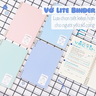 Sổ Vở KLONG Lite Binder B5 Dash Caro 100GSM Còng Nhựa 2 Đầu 120 Trang [HÌNH THẬT]