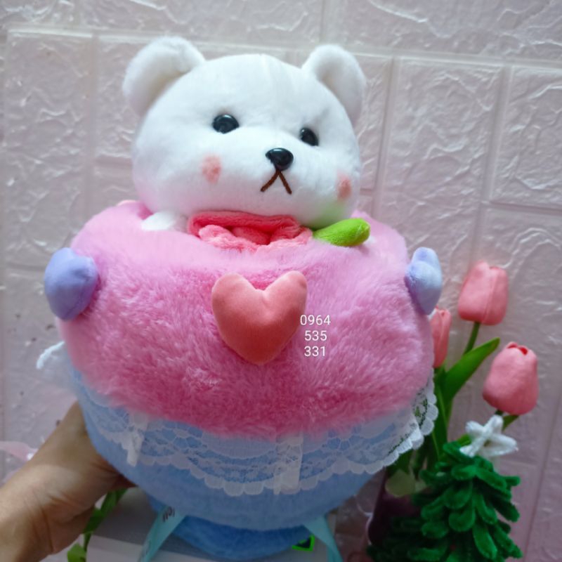 Gấu bông,bó hoa gấu 2 trong 1