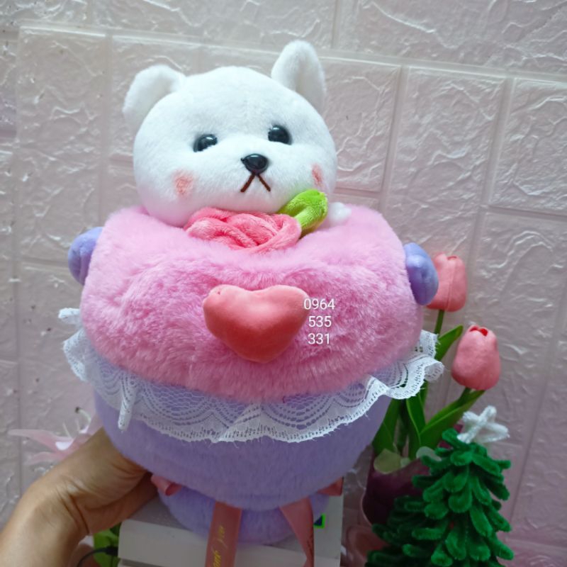 Gấu bông,bó hoa gấu 2 trong 1