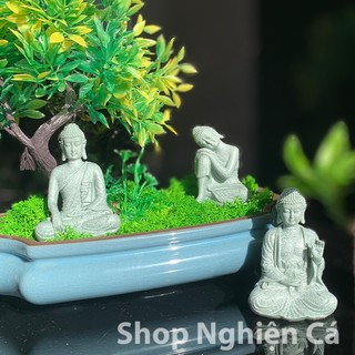 Tượng Phật Mẫu Giả Đá Sa Thạch Xanh Dùng Trang Trí Bể Cá, Tiểu Cảnh, Bonsai, Thủy Sinh Bể Bán Cạn Terrarium