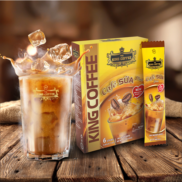Combo 1 Hộp CFĐ HT Espresso KING COFFEE - Hộp 100 gói x 2.5g + Tặng 1 Hộp CF SỮA PLUS 3IN1 KING COFFE - Hộp 10 gói x 20g
