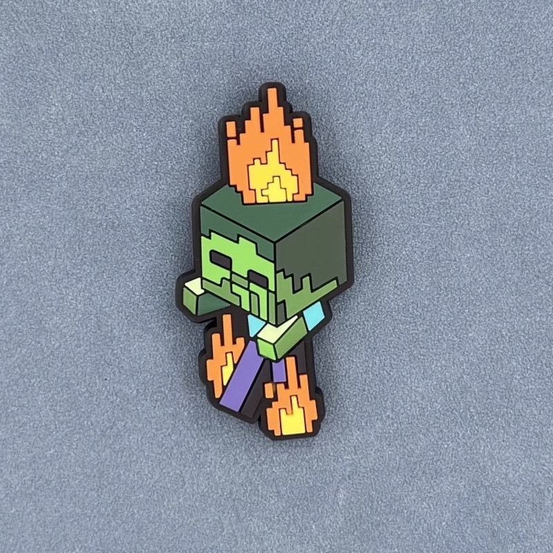 Set 8 Charm Jibits Gắn Sục Dép Crocs Minecraft 4D