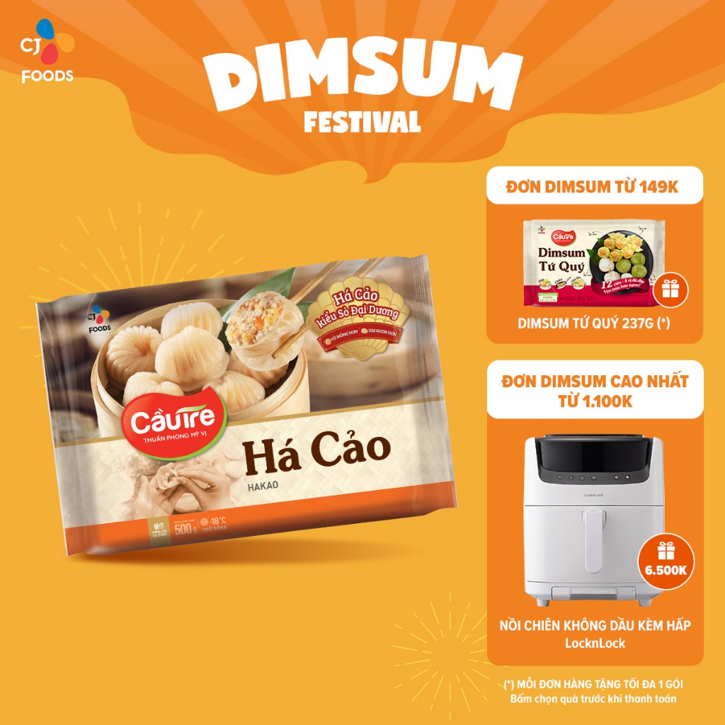 Bánh Há cảo Cầu Tre 500g (Nhân Thịt/Nhân Tôm Hải Sản/Nhân Chay)