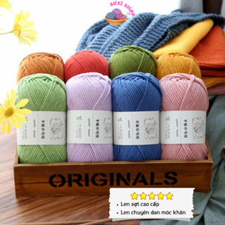 Len Yaoh Wool sợi 3.5mm cuộn 100g Full 40 màu, chuyên dùng đan móc khăn, găng tay, áo len, túi xách...