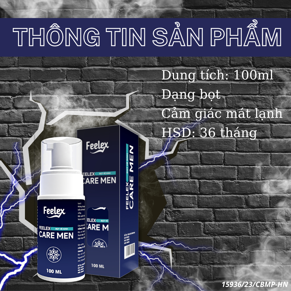 Dung dịch vệ sinh nam giới dạng bọt tuyết Feelex Performa Cool - 100ml