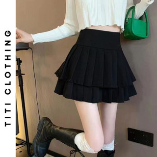  Chân váy ngắn xếp ly 2 tầng dáng xòe váy tennis cá tính 