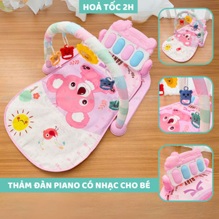Thảm nhạc cho bé có bàn Piano mẫu gấu Koala hồng 9BABY