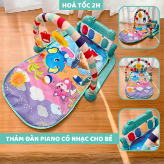 Thảm đàn Piano cho bé nằm chơi có đèn nhạc 9BABY