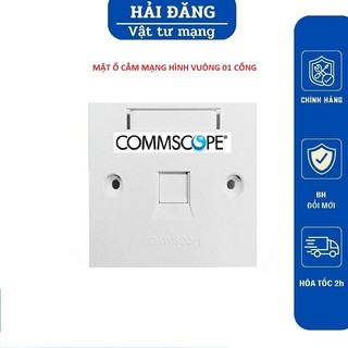 Mặt nạ Wallplate Mặt outlet ổ cắm mạng hình vuông 1 cổng hãng AMP/Commscope
