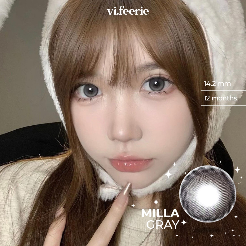 Kính áp tròng (lens) xám filter MILLA GRAY đủ độ cận-VF Lens