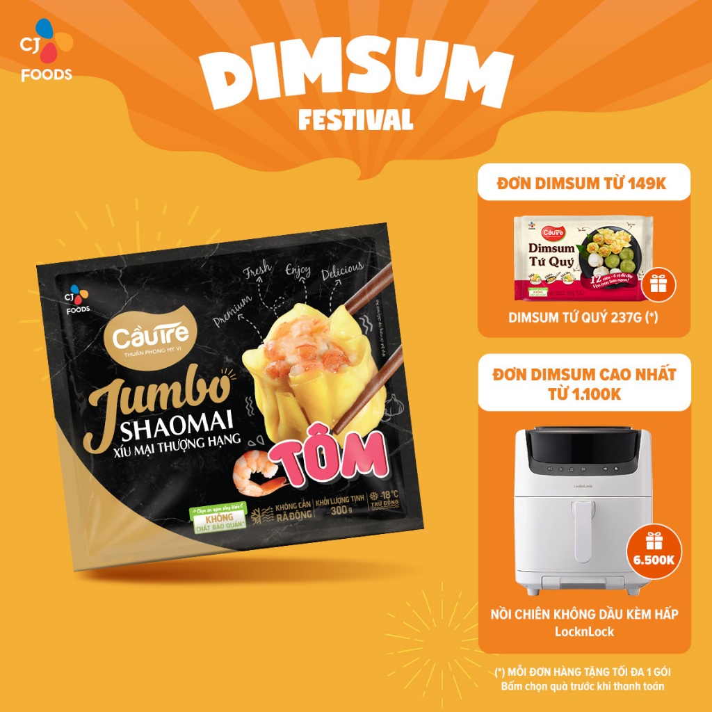 Xíu Mại Thượng Hạng Cầu Tre Jumbo Shaomai 300g