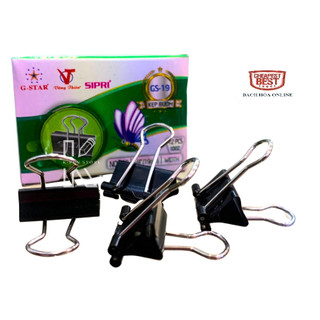 Kẹp sắt đen, kẹp tài liệu, kẹp bướm cỡ trung 25mm-32mm - Hộp 12C