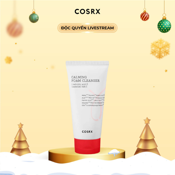 Sữa Rửa Mặt Rau Má Tạo Bọt Làm Dịu Kiểm Soát Dầu Nhờn COSRX AC Collection Calming Foam Cleanser 150ml