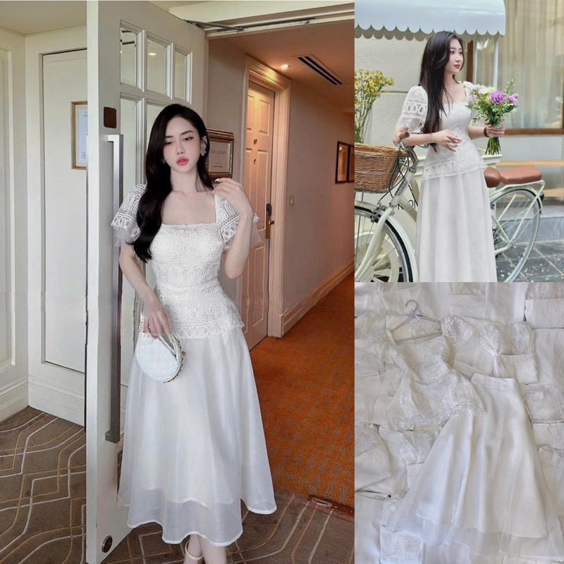 ‼️‼️set peplum oganza + váy dập li
