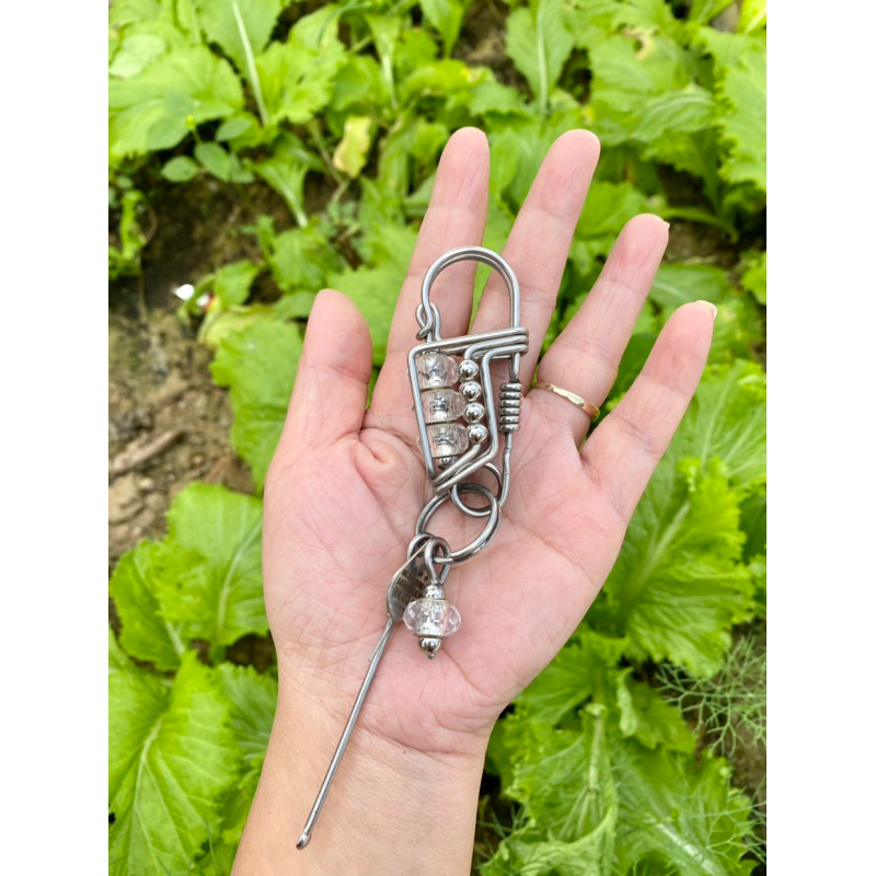 Móc khoá inox đá phong thuỷ