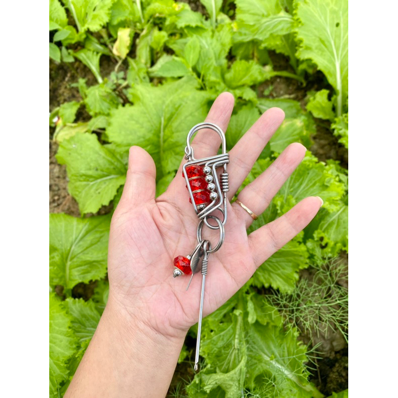 Móc khoá inox đá phong thuỷ