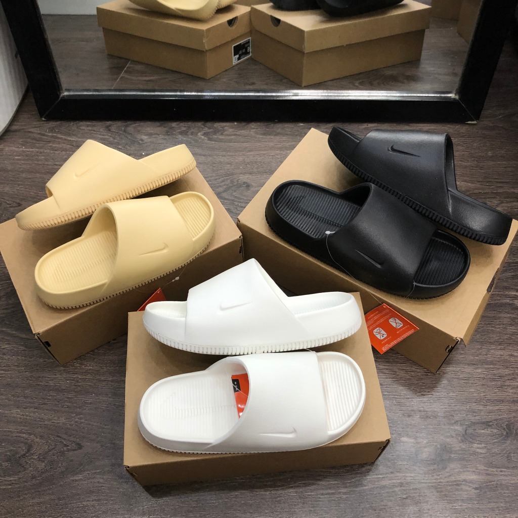 Dép quai ngang Nike Calm 'White' DX4816 100 màu Trắng Full Nhựa Không Thấm Nước | PiuPiu Authentic