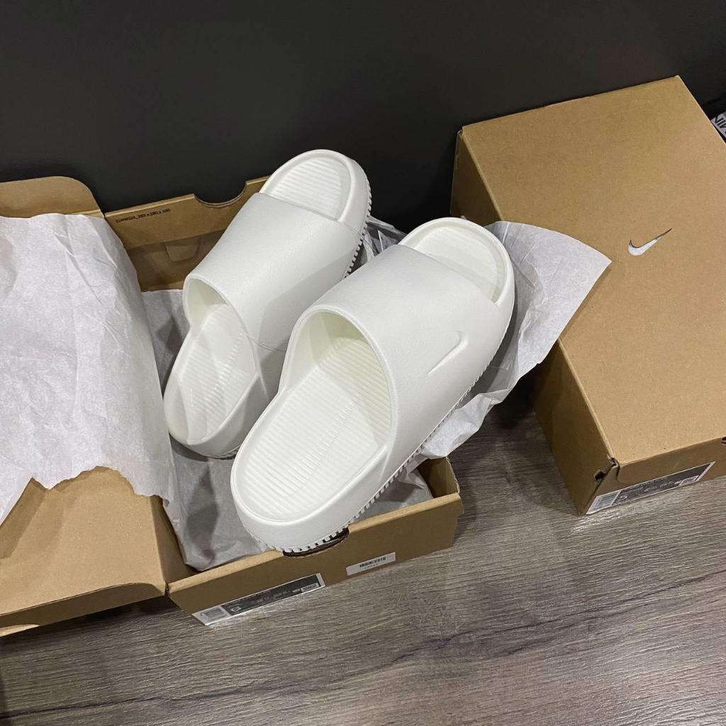 Dép quai ngang Nike Calm 'White' DX4816 100 màu Trắng Full Nhựa Không Thấm Nước | PiuPiu Authentic