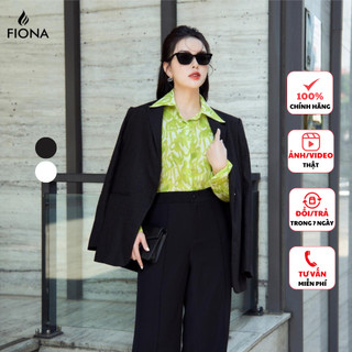 Áo vest nữ FIONA dáng suông áo blazer thiết kế cao cấp cổ hai ve trẻ trung F613500