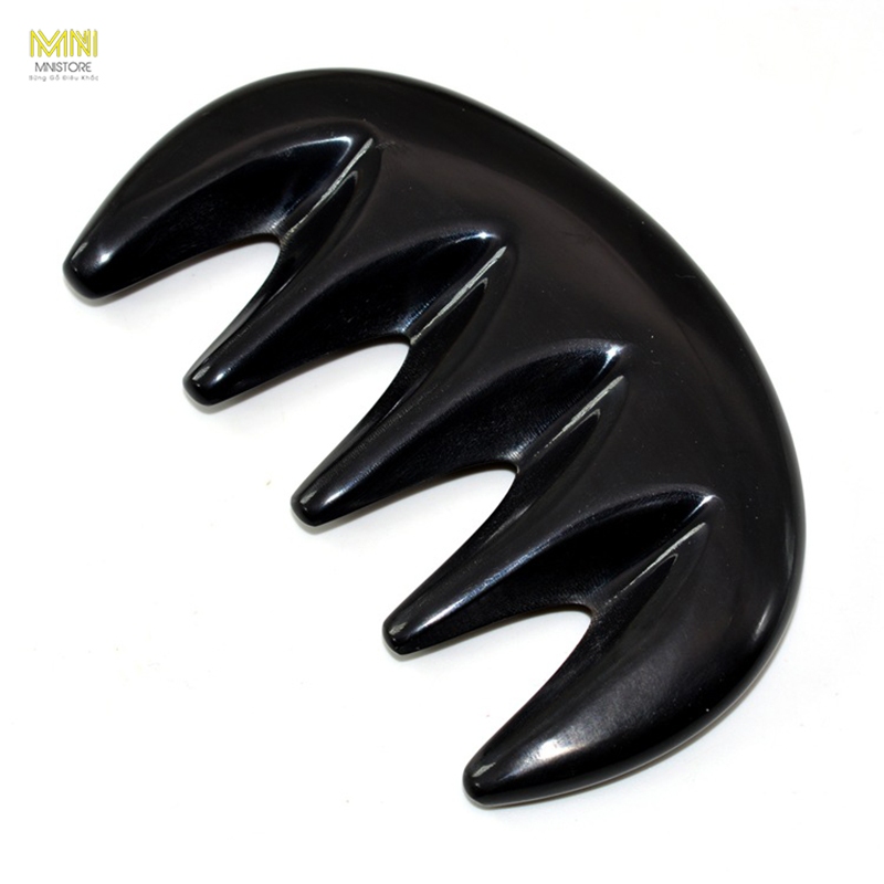 Lược sừng me 5 răng mát xa 9-10cmx5,5cm dày 8-11mm và 5-10mm  chống rụng tóc, giảm cảm giác đau đầu